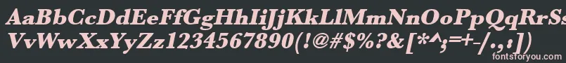 UrwbaskertultbolOblique Font – Pink Fonts on Black Background