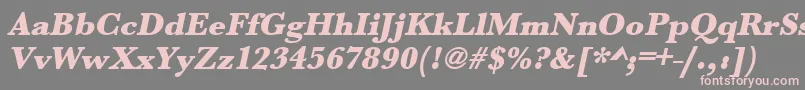 UrwbaskertultbolOblique Font – Pink Fonts on Gray Background