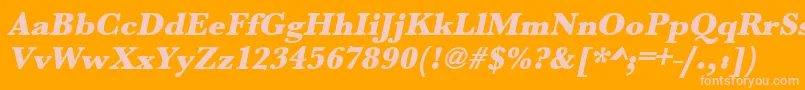 UrwbaskertultbolOblique Font – Pink Fonts on Orange Background