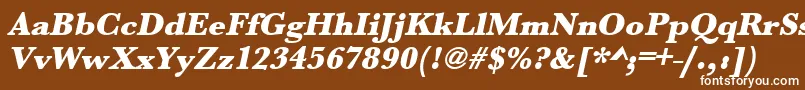 UrwbaskertultbolOblique Font – White Fonts on Brown Background