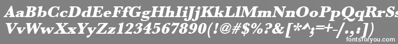 UrwbaskertultbolOblique Font – White Fonts on Gray Background