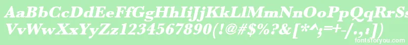 UrwbaskertultbolOblique Font – White Fonts on Green Background