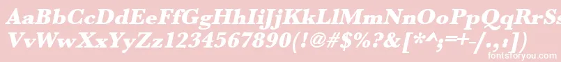 UrwbaskertultbolOblique Font – White Fonts on Pink Background