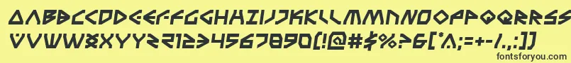 Terrafirmasemital Font – Black Fonts on Yellow Background