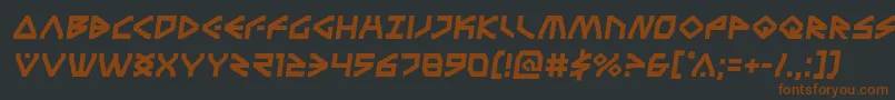 Шрифт Terrafirmasemital – коричневые шрифты на чёрном фоне