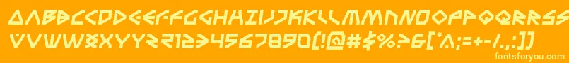 Terrafirmasemital Font – Yellow Fonts on Orange Background