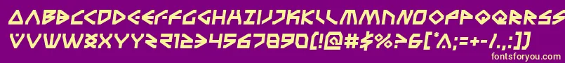 Terrafirmasemital Font – Yellow Fonts on Purple Background