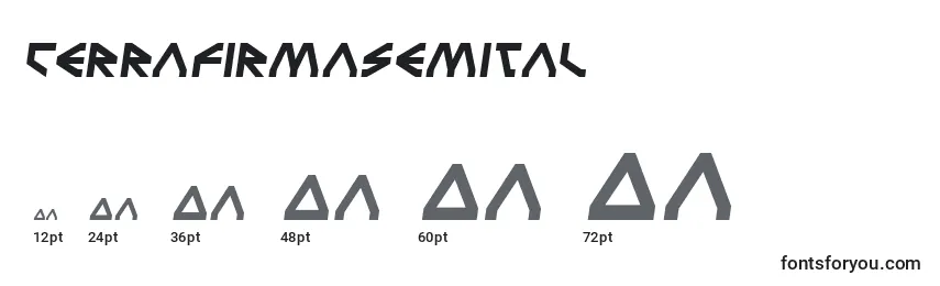 Размеры шрифта Terrafirmasemital