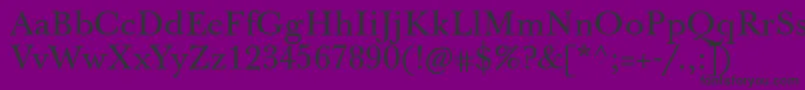 Czcionka Jbaskervilletxn – czarne czcionki na fioletowym tle