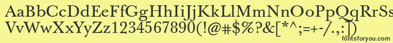 Jbaskervilletxn Font – Black Fonts on Yellow Background