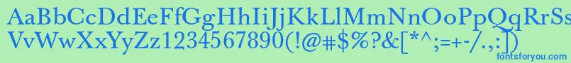 Jbaskervilletxn Font – Blue Fonts on Green Background