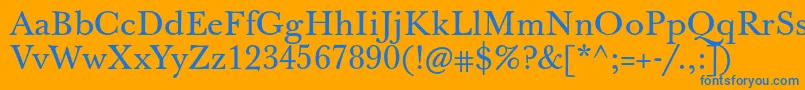 Jbaskervilletxn Font – Blue Fonts on Orange Background