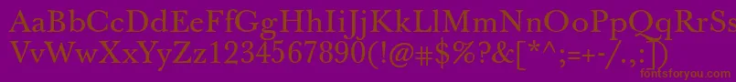 Jbaskervilletxn Font – Brown Fonts on Purple Background
