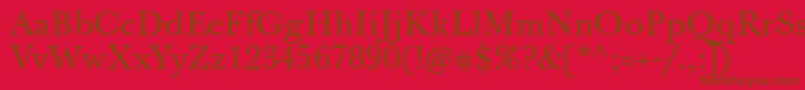 Jbaskervilletxn Font – Brown Fonts on Red Background