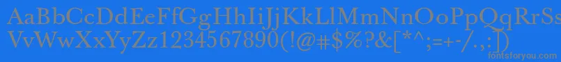 Jbaskervilletxn Font – Gray Fonts on Blue Background