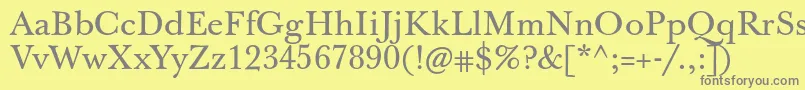 Jbaskervilletxn Font – Gray Fonts on Yellow Background