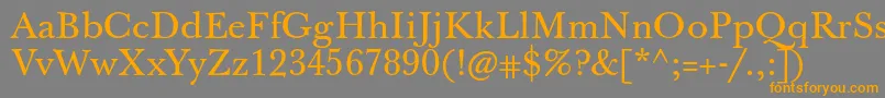 Шрифт Jbaskervilletxn – оранжевые шрифты на сером фоне