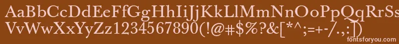 Шрифт Jbaskervilletxn – розовые шрифты на коричневом фоне