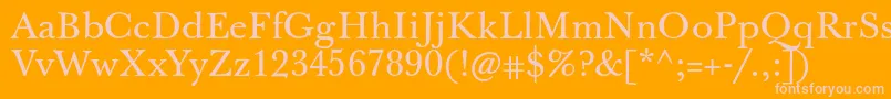 More about Jbaskervilletxn Font Jbaskervilletxn Font – Pink Fonts on Orange Background