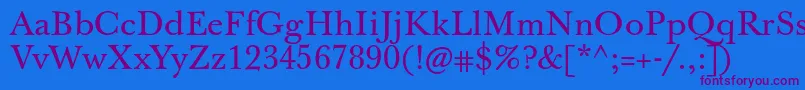 Jbaskervilletxn Font – Purple Fonts on Blue Background