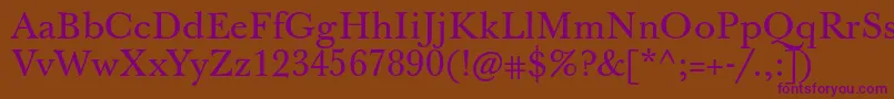 Jbaskervilletxn Font – Purple Fonts on Brown Background