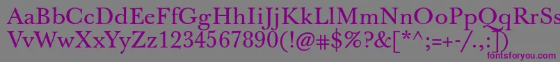 Jbaskervilletxn Font – Purple Fonts on Gray Background