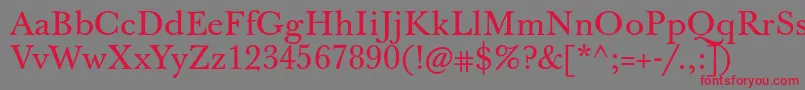 Jbaskervilletxn Font – Red Fonts on Gray Background