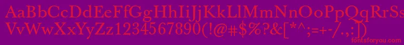 Jbaskervilletxn Font – Red Fonts on Purple Background