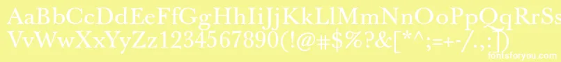 Jbaskervilletxn Font – White Fonts on Yellow Background