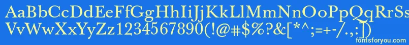 Jbaskervilletxn Font – Yellow Fonts on Blue Background