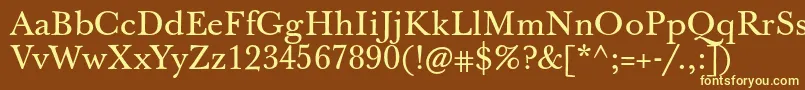 Jbaskervilletxn Font – Yellow Fonts on Brown Background