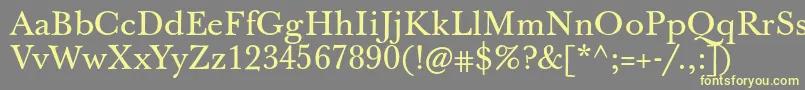 Jbaskervilletxn Font – Yellow Fonts on Gray Background