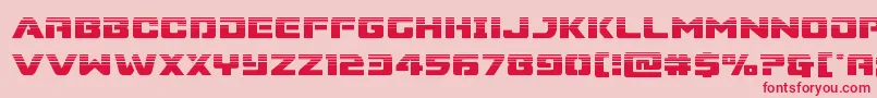 フォントSupercommandohalf – ピンクの背景に赤い文字