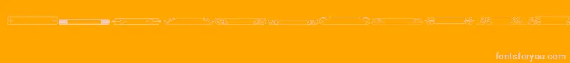 VintagePanels014 Font – Pink Fonts on Orange Background