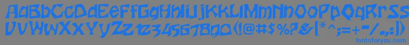 HoutsneeletterRegular Font – Blue Fonts on Gray Background