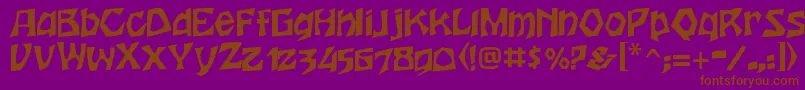 HoutsneeletterRegular Font – Brown Fonts on Purple Background