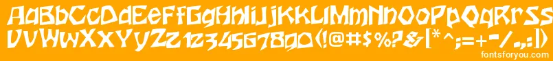 フォントHoutsneeletterRegular – オレンジの背景に白い文字