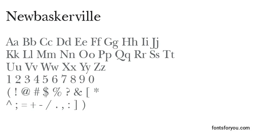 Newbaskerville Font – alphabet, numbers, special characters