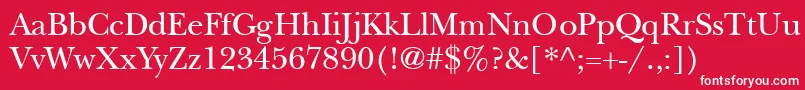 Newbaskerville Font – White Fonts on Red Background