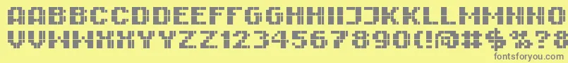 RImpresiveBl6 Font – Gray Fonts on Yellow Background