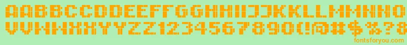 RImpresiveBl6 Font – Orange Fonts on Green Background