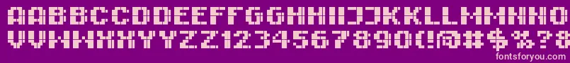 RImpresiveBl6 Font – Pink Fonts on Purple Background