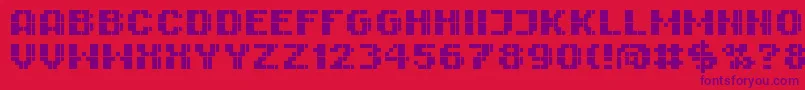 RImpresiveBl6 Font – Purple Fonts on Red Background