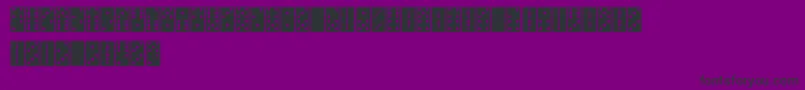 フォントFeDominoes – 紫の背景に黒い文字