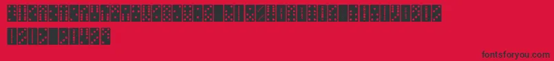 Fonte FeDominoes – fontes pretas em um fundo vermelho
