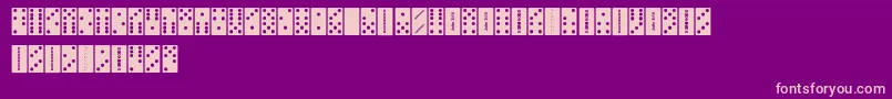 fuente FeDominoes – Fuentes Rosadas Sobre Fondo Morado