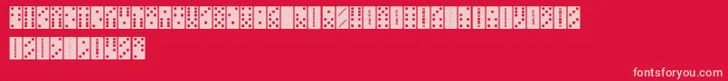 Шрифт FeDominoes – розовые шрифты на красном фоне