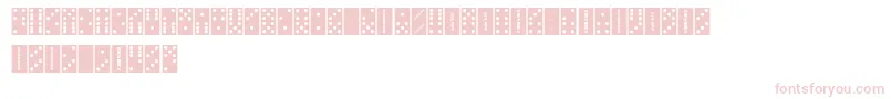 フォントFeDominoes – 白い背景にピンクのフォント