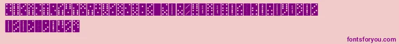 Czcionka FeDominoes – fioletowe czcionki na różowym tle
