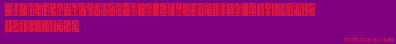 Шрифт FeDominoes – красные шрифты на фиолетовом фоне